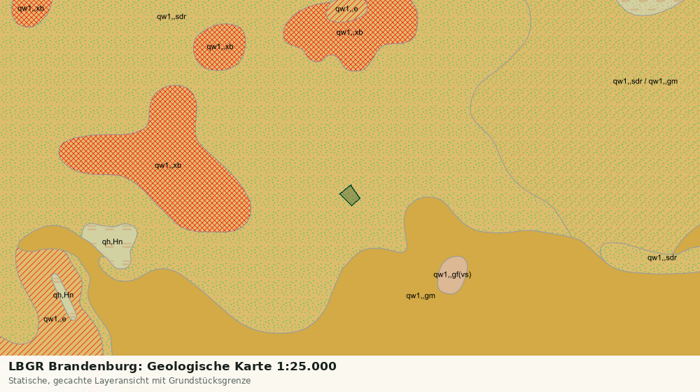 Statische Kartenansicht: LBGR Brandenburg: Geologische Karte 1:25.000