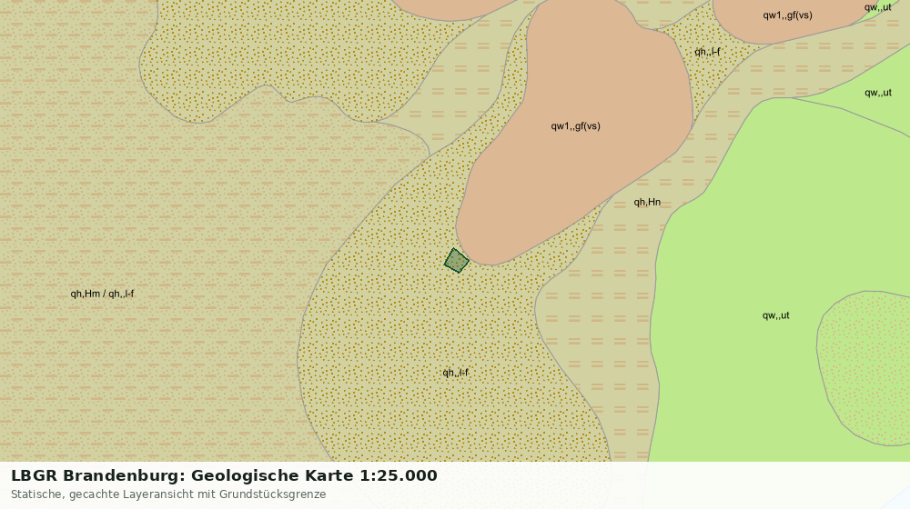 Statische Kartenansicht: LBGR Brandenburg: Geologische Karte 1:25.000