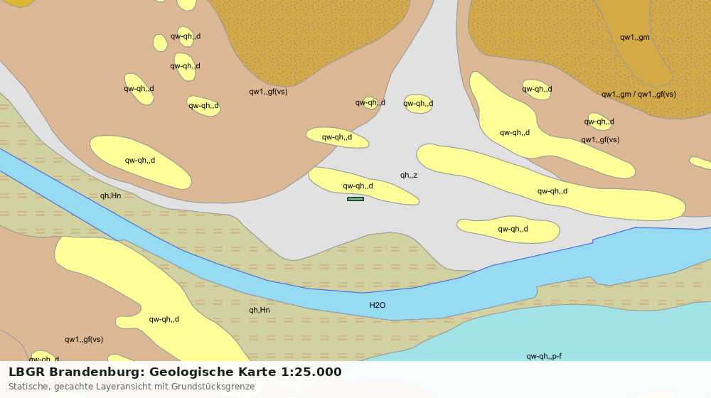 Statische Kartenansicht: LBGR Brandenburg: Geologische Karte 1:25.000