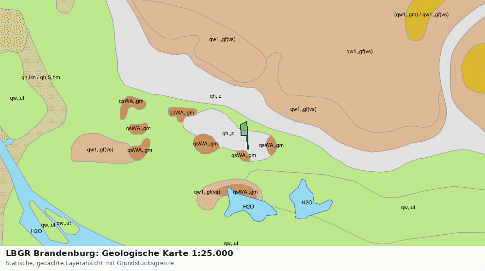 Statische Kartenansicht: LBGR Brandenburg: Geologische Karte 1:25.000