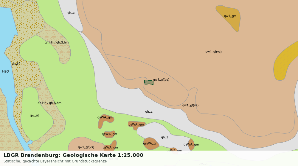 Statische Kartenansicht: LBGR Brandenburg: Geologische Karte 1:25.000