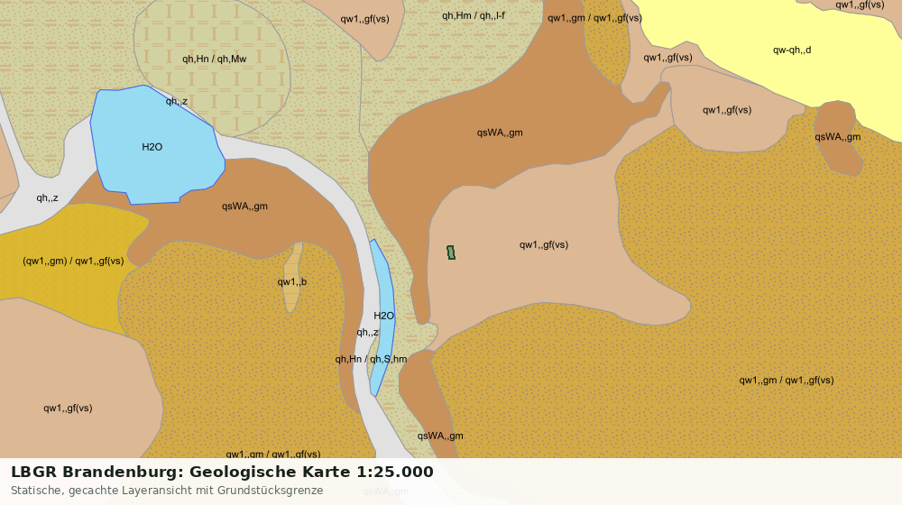 Statische Kartenansicht: LBGR Brandenburg: Geologische Karte 1:25.000