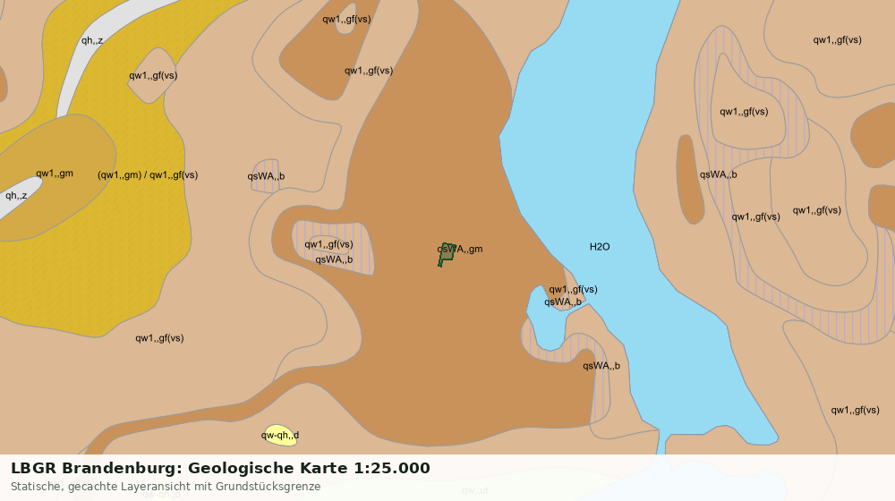 Statische Kartenansicht: LBGR Brandenburg: Geologische Karte 1:25.000