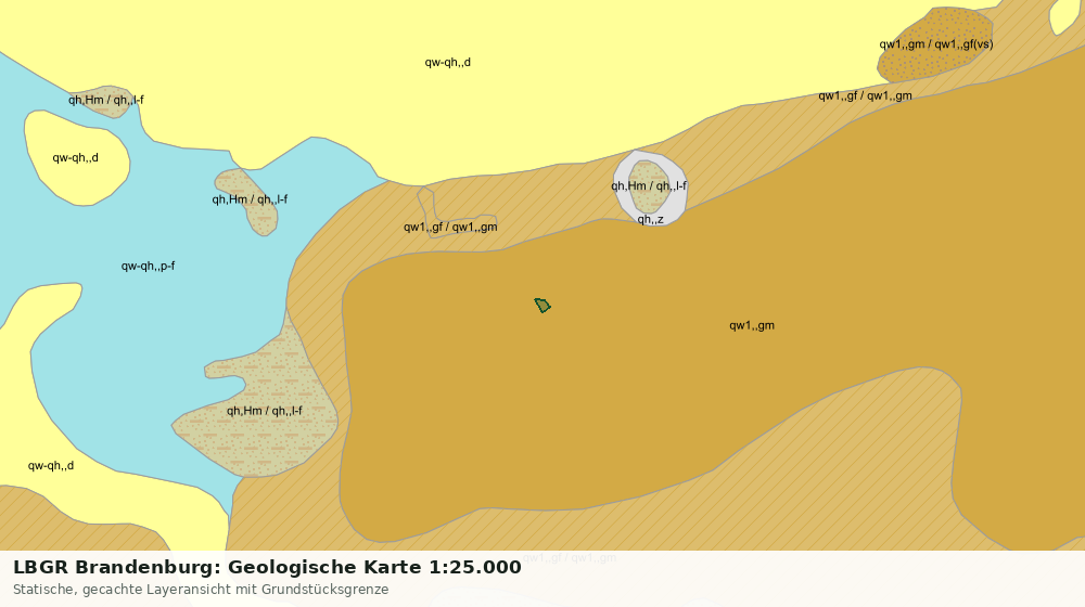 Statische Kartenansicht: LBGR Brandenburg: Geologische Karte 1:25.000