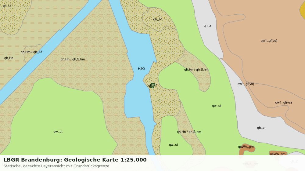 Statische Kartenansicht: LBGR Brandenburg: Geologische Karte 1:25.000