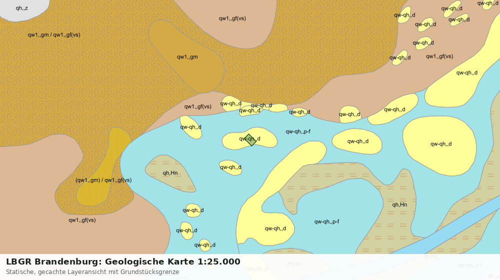 Statische Kartenansicht: LBGR Brandenburg: Geologische Karte 1:25.000