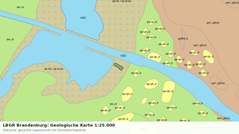 Statische Kartenansicht: LBGR Brandenburg: Geologische Karte 1:25.000