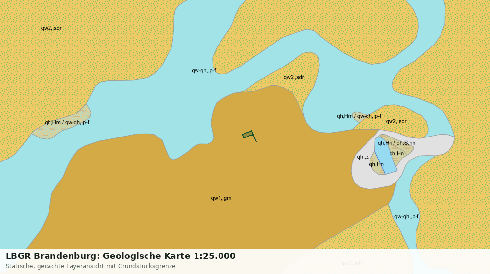Statische Kartenansicht: LBGR Brandenburg: Geologische Karte 1:25.000