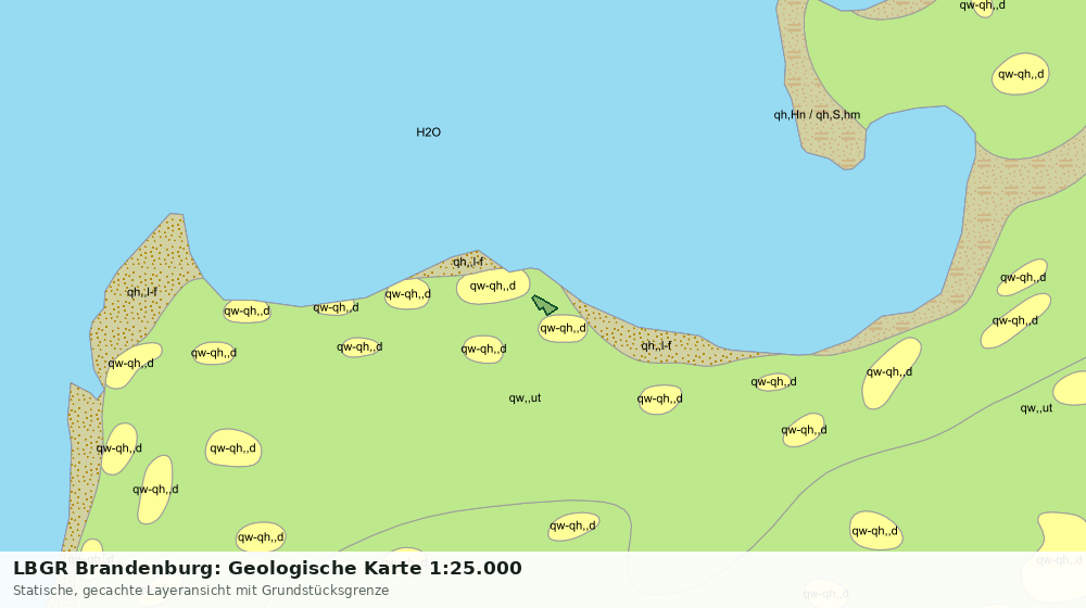 Statische Kartenansicht: LBGR Brandenburg: Geologische Karte 1:25.000