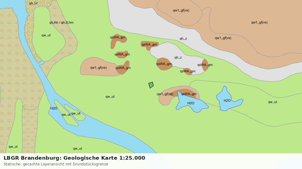 Statische Kartenansicht: LBGR Brandenburg: Geologische Karte 1:25.000