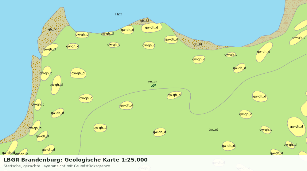 Statische Kartenansicht: LBGR Brandenburg: Geologische Karte 1:25.000