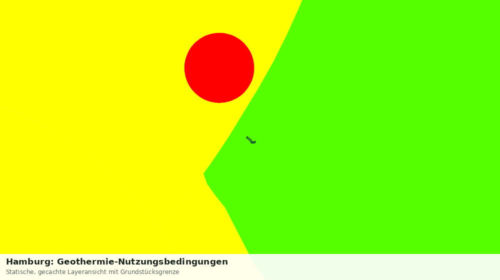 Statische Kartenansicht: Hamburg: Geothermie-Nutzungsbedingungen