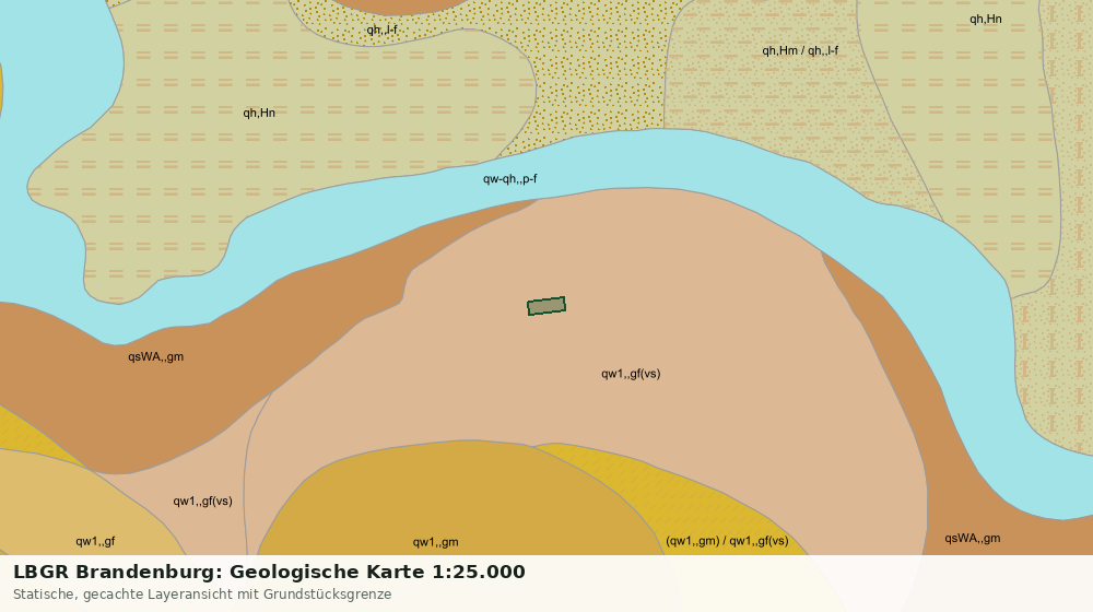 Statische Kartenansicht: LBGR Brandenburg: Geologische Karte 1:25.000