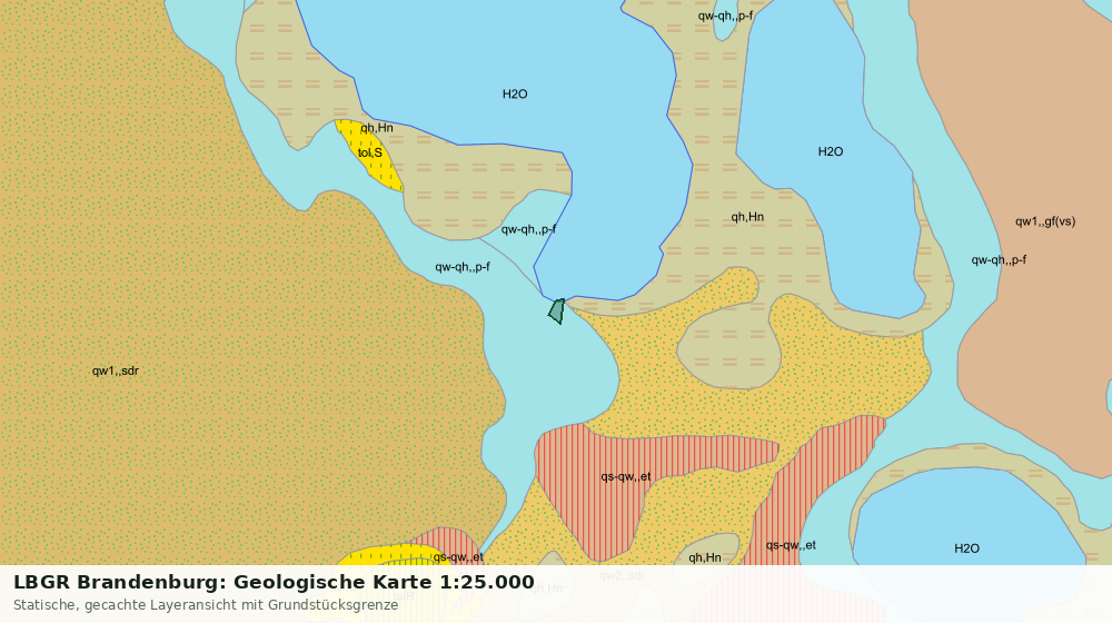 Statische Kartenansicht: LBGR Brandenburg: Geologische Karte 1:25.000