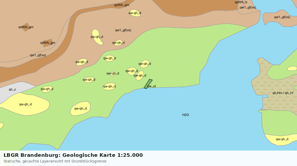 Statische Kartenansicht: LBGR Brandenburg: Geologische Karte 1:25.000