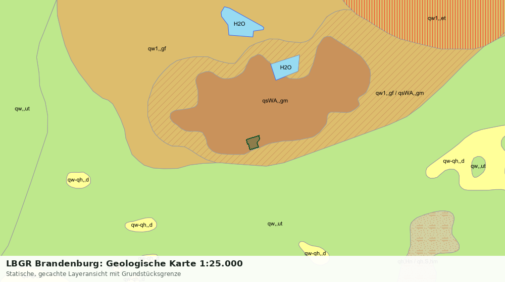 Statische Kartenansicht: LBGR Brandenburg: Geologische Karte 1:25.000
