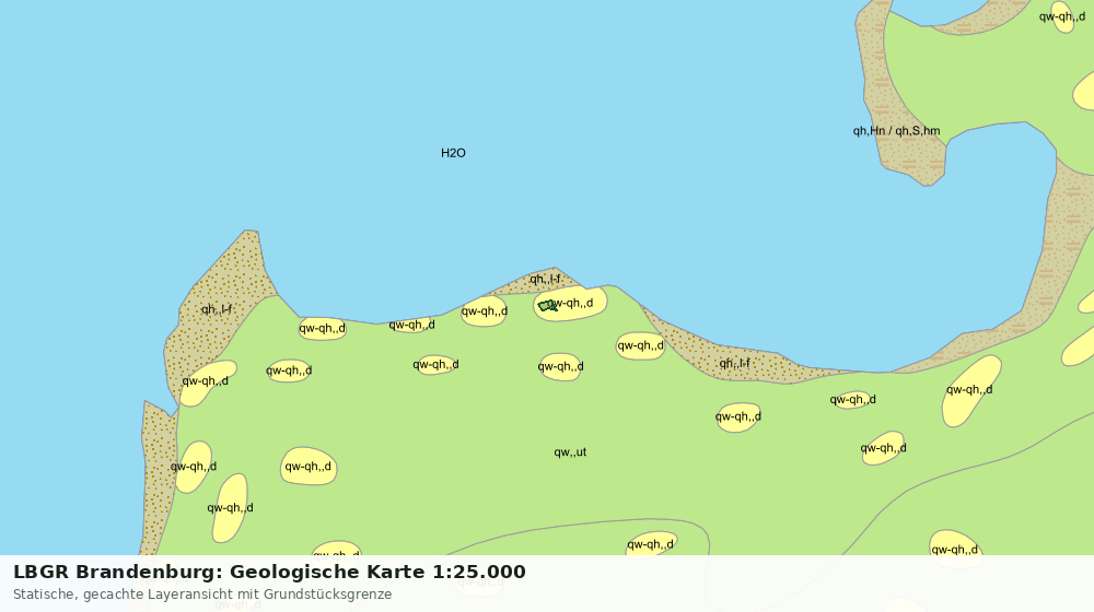 Statische Kartenansicht: LBGR Brandenburg: Geologische Karte 1:25.000