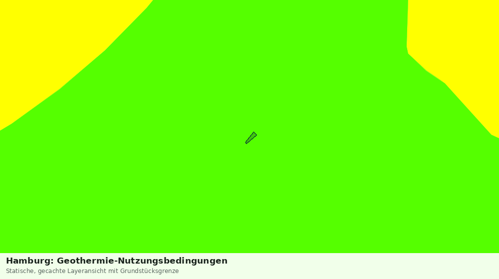 Statische Kartenansicht: Hamburg: Geothermie-Nutzungsbedingungen