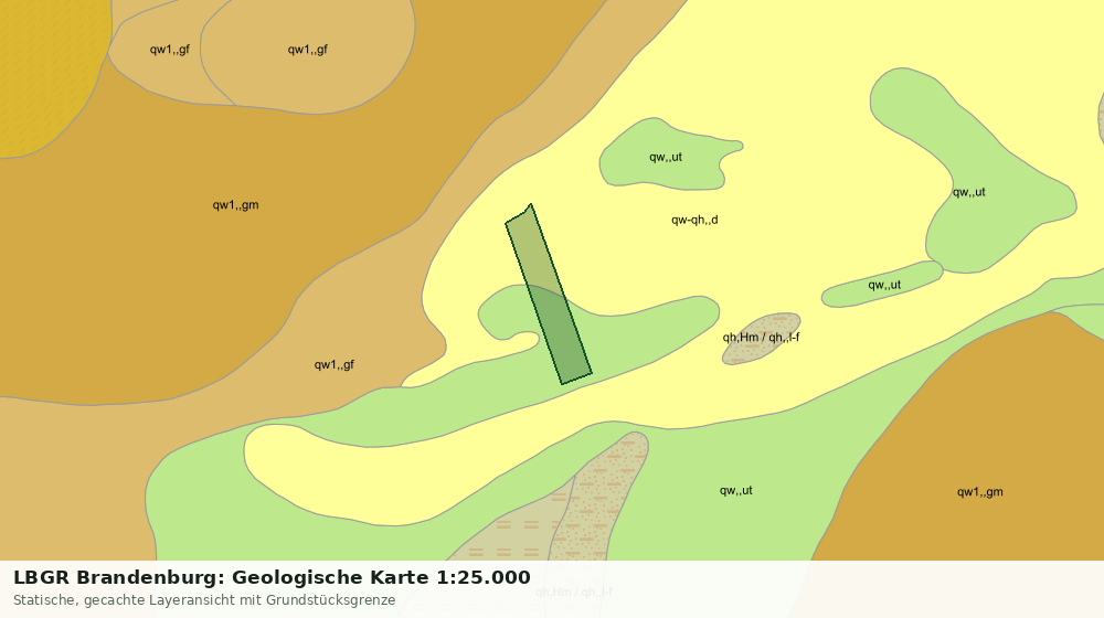 Statische Kartenansicht: LBGR Brandenburg: Geologische Karte 1:25.000
