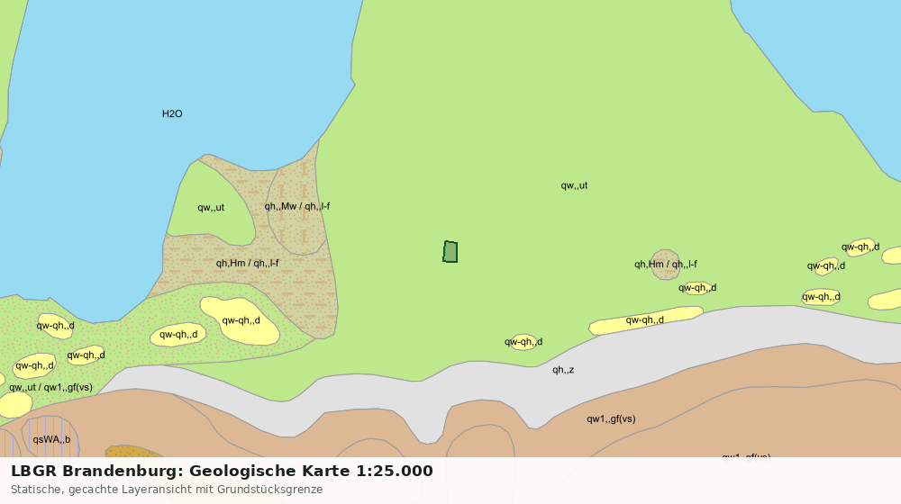 Statische Kartenansicht: LBGR Brandenburg: Geologische Karte 1:25.000