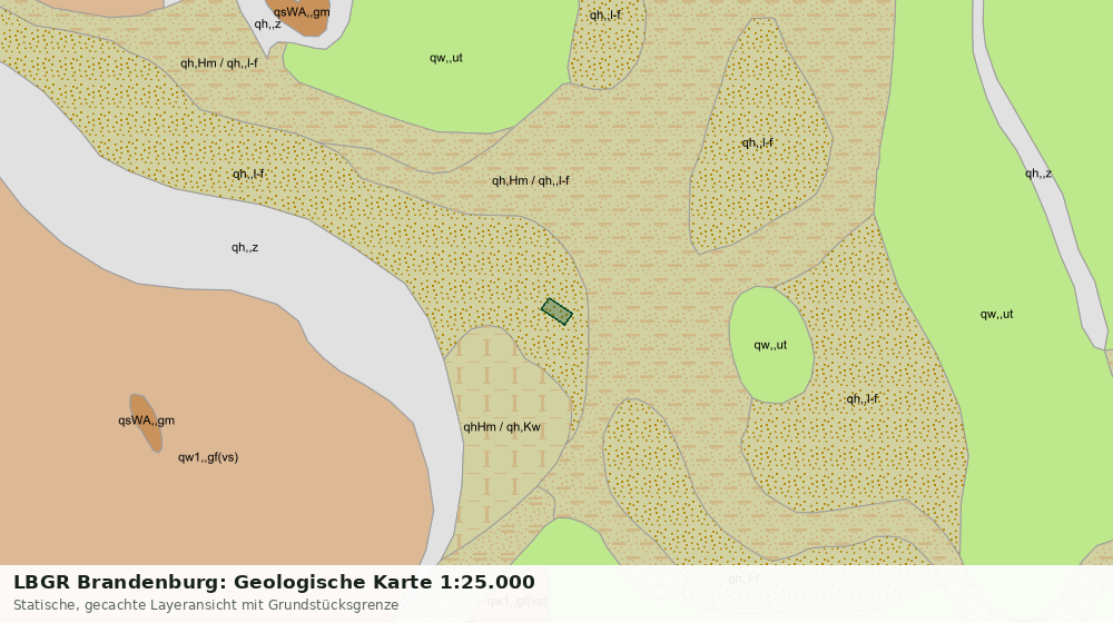Statische Kartenansicht: LBGR Brandenburg: Geologische Karte 1:25.000