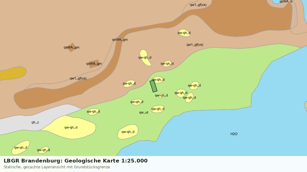 Statische Kartenansicht: LBGR Brandenburg: Geologische Karte 1:25.000