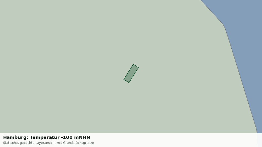 Statische Kartenansicht: Hamburg: Temperatur -100 mNHN