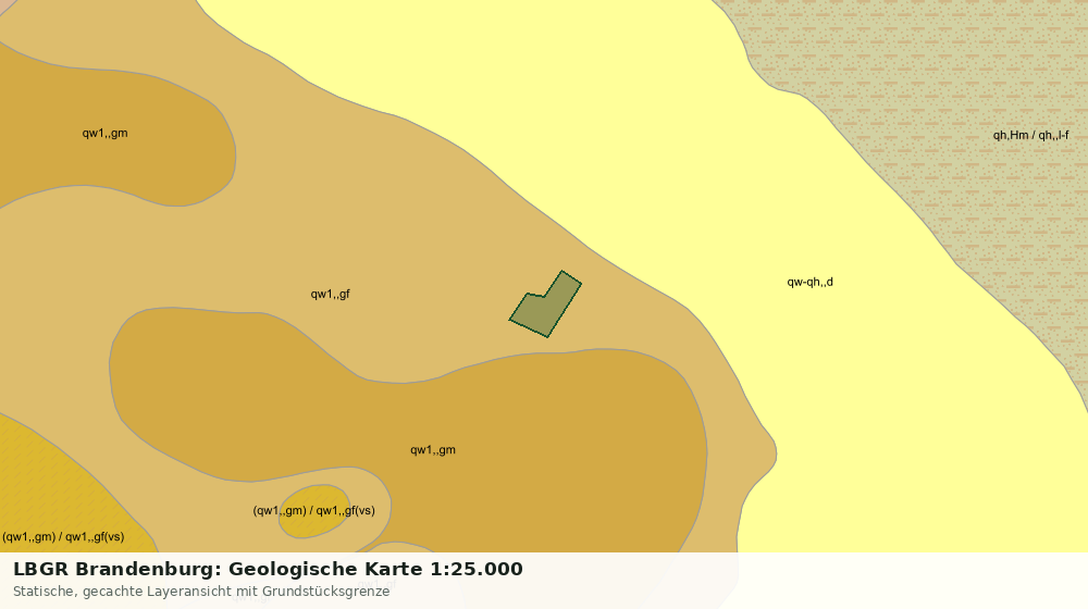 Statische Kartenansicht: LBGR Brandenburg: Geologische Karte 1:25.000
