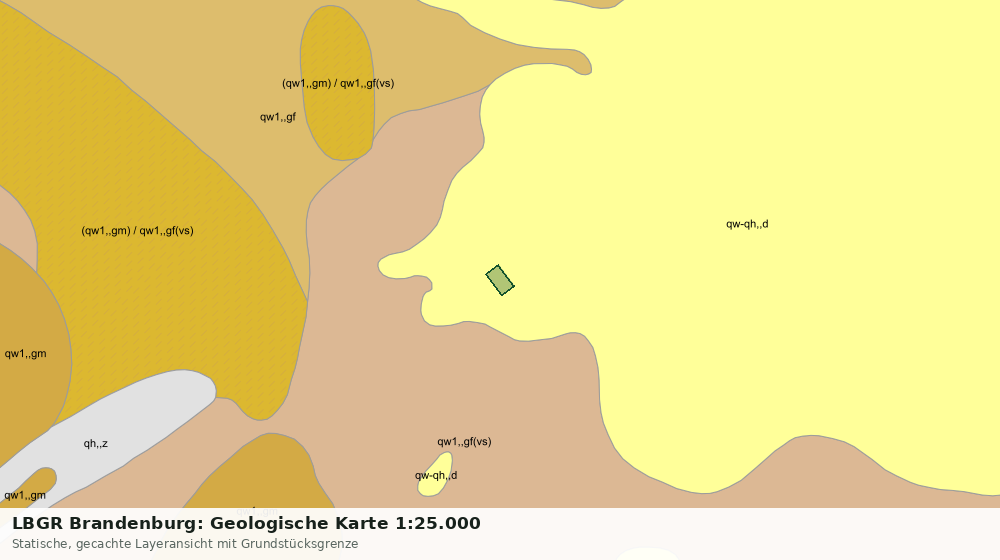 Statische Kartenansicht: LBGR Brandenburg: Geologische Karte 1:25.000