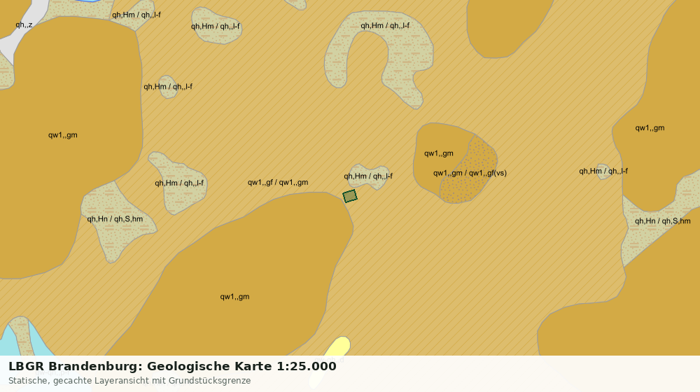 Statische Kartenansicht: LBGR Brandenburg: Geologische Karte 1:25.000