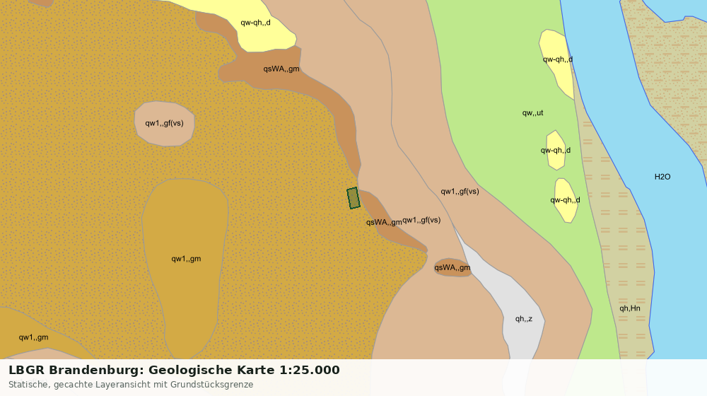 Statische Kartenansicht: LBGR Brandenburg: Geologische Karte 1:25.000