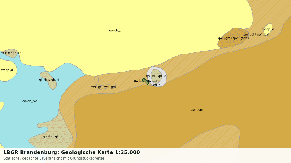 Statische Kartenansicht: LBGR Brandenburg: Geologische Karte 1:25.000
