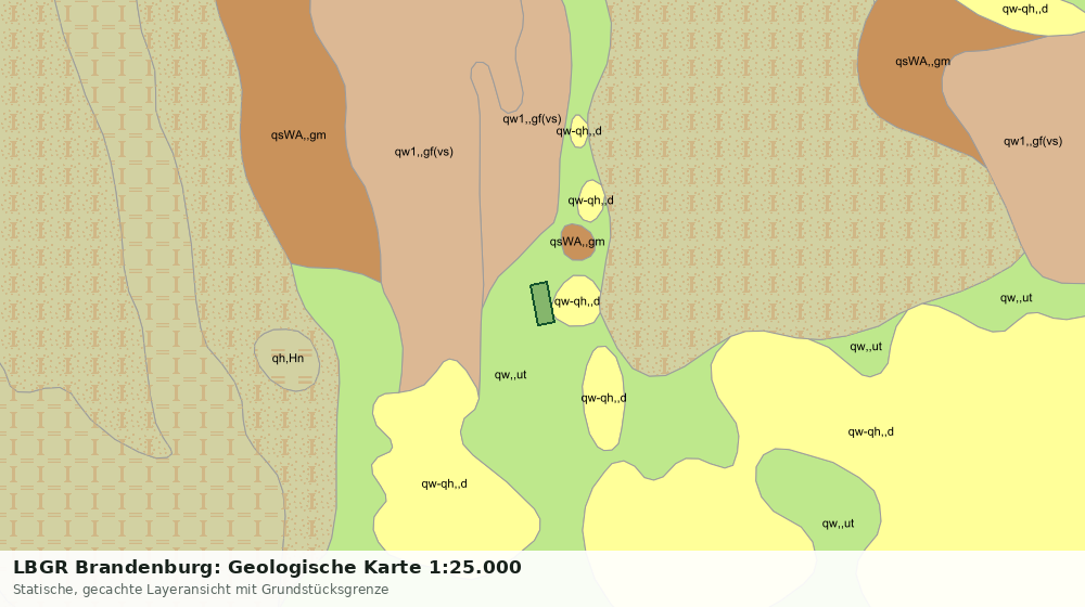 Statische Kartenansicht: LBGR Brandenburg: Geologische Karte 1:25.000