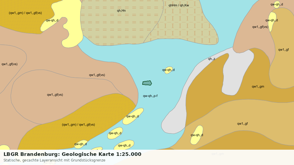 Statische Kartenansicht: LBGR Brandenburg: Geologische Karte 1:25.000