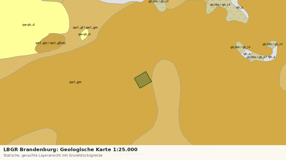 Statische Kartenansicht: LBGR Brandenburg: Geologische Karte 1:25.000