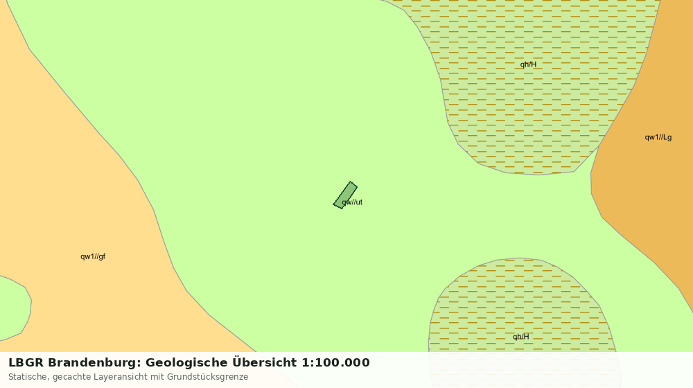 Statische Kartenansicht: LBGR Brandenburg: Geologische Übersicht 1:100.000