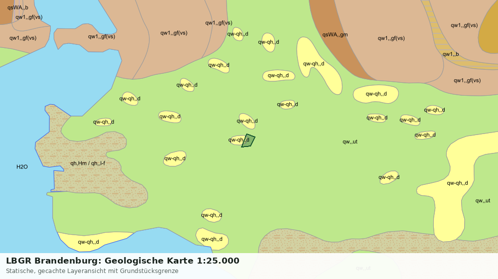 Statische Kartenansicht: LBGR Brandenburg: Geologische Karte 1:25.000
