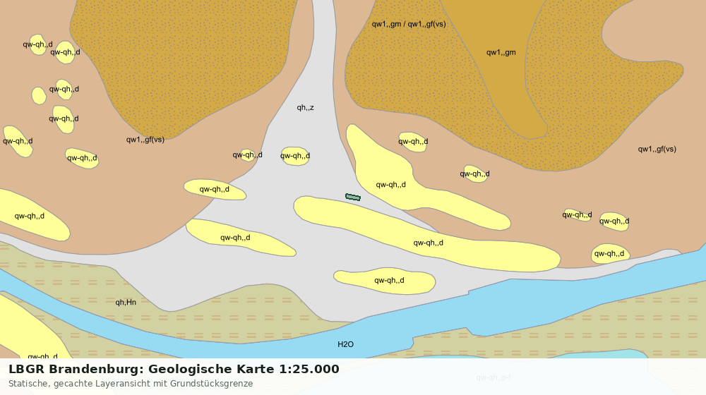 Statische Kartenansicht: LBGR Brandenburg: Geologische Karte 1:25.000