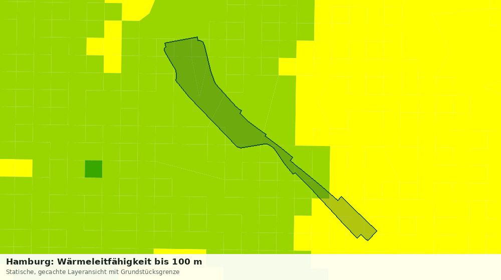 Statische Kartenansicht: Hamburg: Wärmeleitfähigkeit bis 100 m