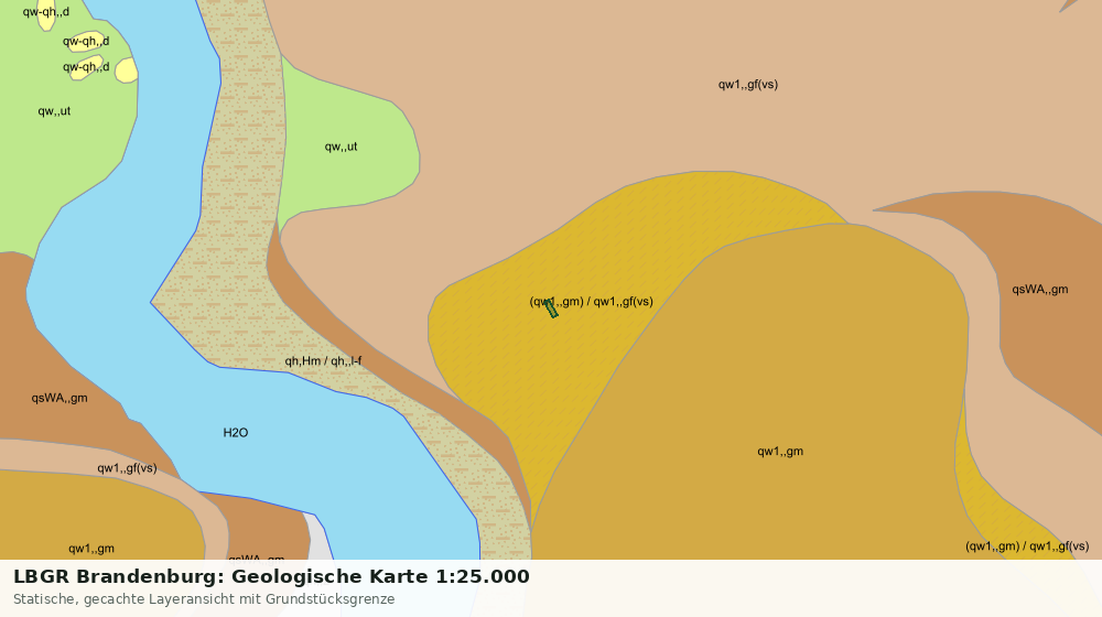 Statische Kartenansicht: LBGR Brandenburg: Geologische Karte 1:25.000