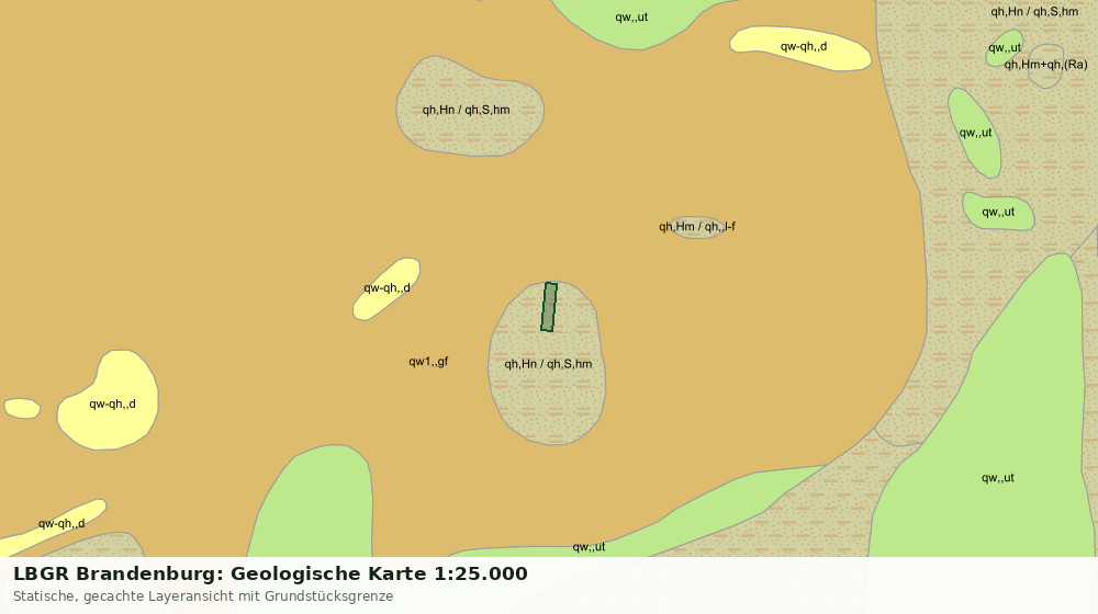 Statische Kartenansicht: LBGR Brandenburg: Geologische Karte 1:25.000