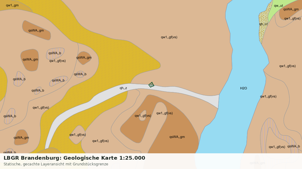 Statische Kartenansicht: LBGR Brandenburg: Geologische Karte 1:25.000