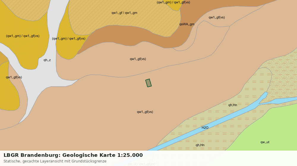 Statische Kartenansicht: LBGR Brandenburg: Geologische Karte 1:25.000