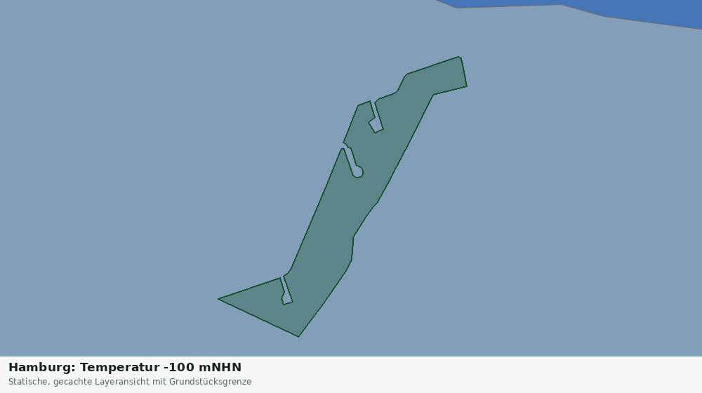 Statische Kartenansicht: Hamburg: Temperatur -100 mNHN