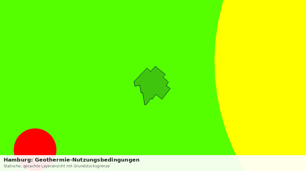 Statische Kartenansicht: Hamburg: Geothermie-Nutzungsbedingungen