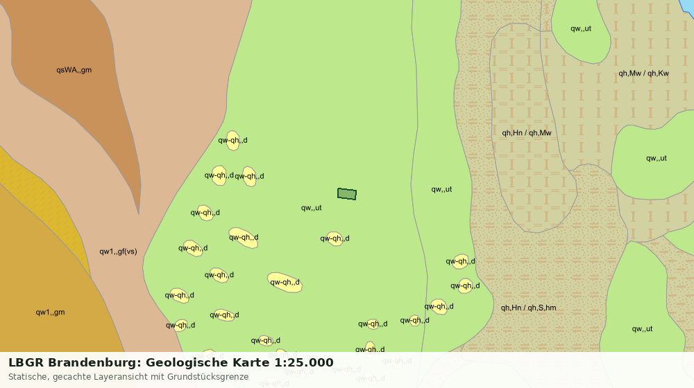 Statische Kartenansicht: LBGR Brandenburg: Geologische Karte 1:25.000