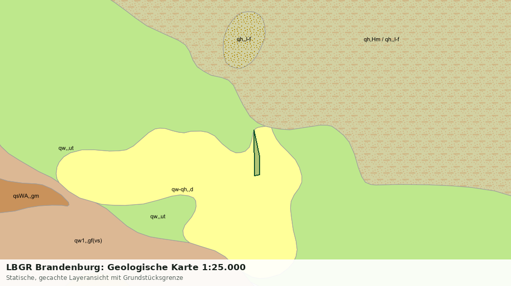 Statische Kartenansicht: LBGR Brandenburg: Geologische Karte 1:25.000