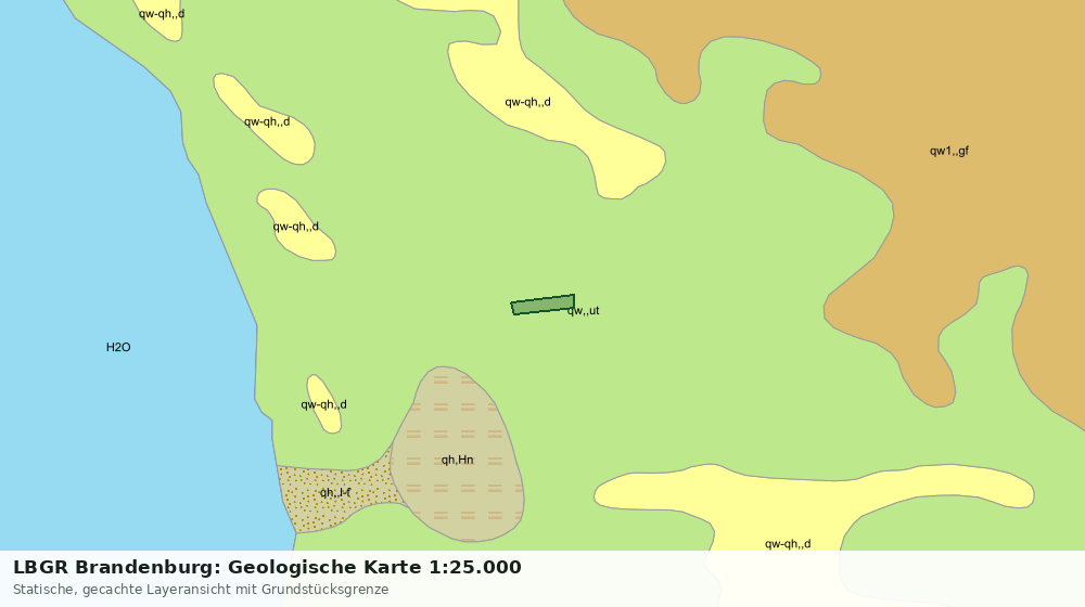 Statische Kartenansicht: LBGR Brandenburg: Geologische Karte 1:25.000