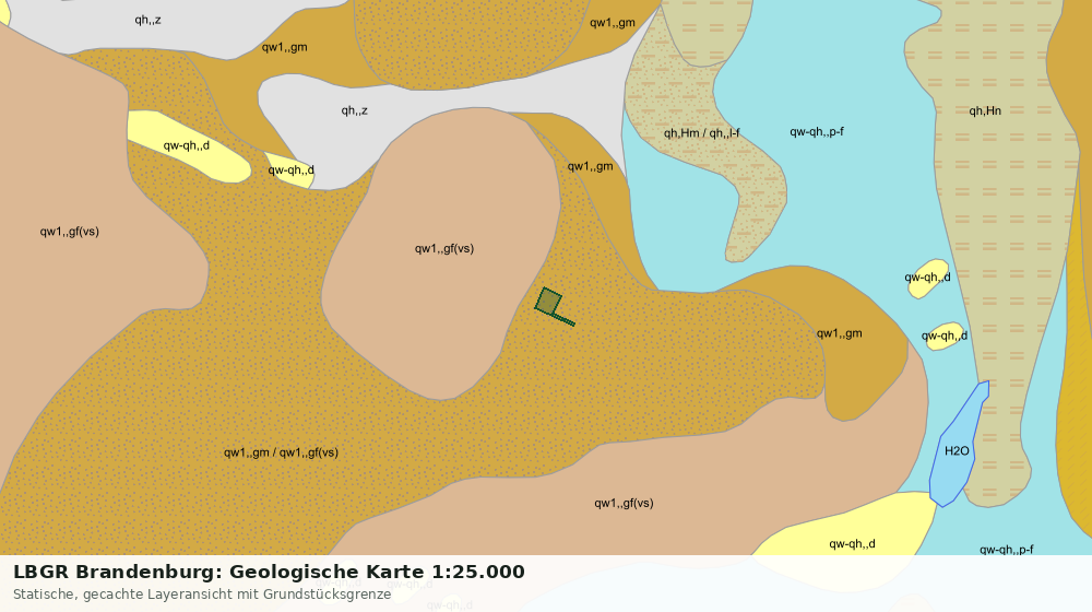 Statische Kartenansicht: LBGR Brandenburg: Geologische Karte 1:25.000