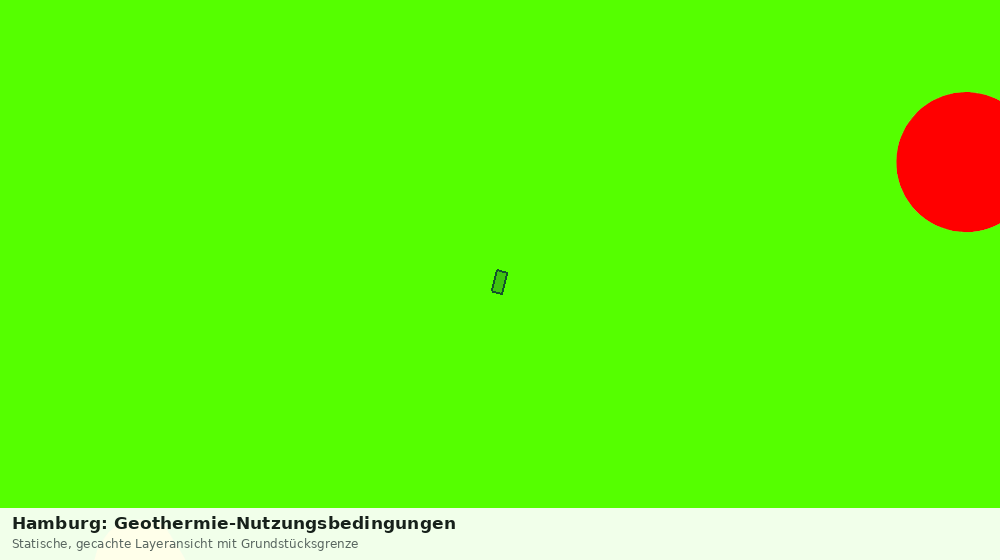 Statische Kartenansicht: Hamburg: Geothermie-Nutzungsbedingungen